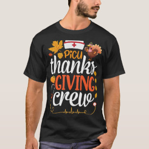 Pumpkins Turkey Pilgrim Happy Thanksgiving Picu Nu T-Shirt