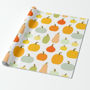 Pumpkins varieties pattern Wrapping Paper