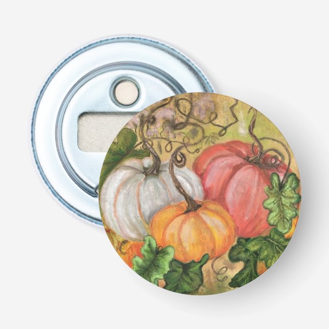 Pumpkins - Watercolor Bottle Opener (Front)