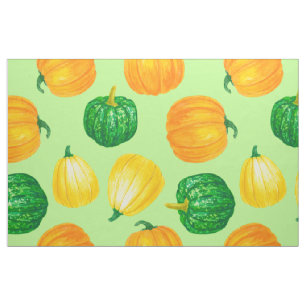 Pumpkins watercolor pattern 2 fabric