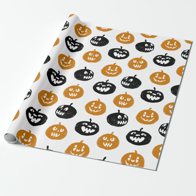 Pumpkins Wrapping Paper (Unrolled)