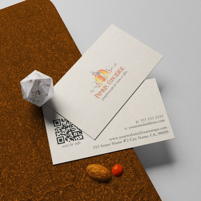 Pumpkinscape Fall Home Decor Concierge Business Card (Creator Uploaded)