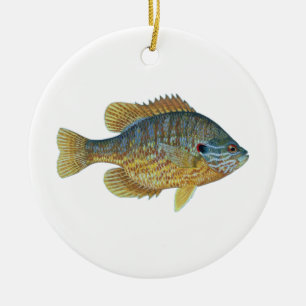 Pumpkinseed Sunfish Ceramic Tree Decoration