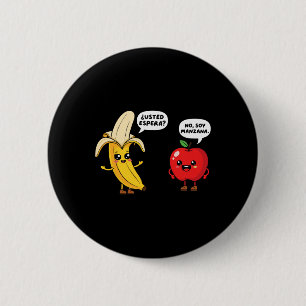 Pun Joke Funny Maestra School Spanish Teacher Stud 6 Cm Round Badge