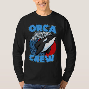 Pun Orca Whale Graphic Orca Crew T-Shirt