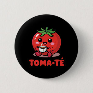 Pun Tomate Funny Maestra School Spanish Teacher St 6 Cm Round Badge