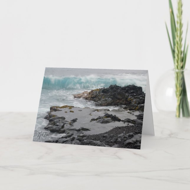 Puna Coast wave, Hawaii note card (Front)