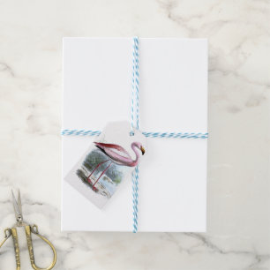 Puna Flamingo Vintage Illustration Gift Tags