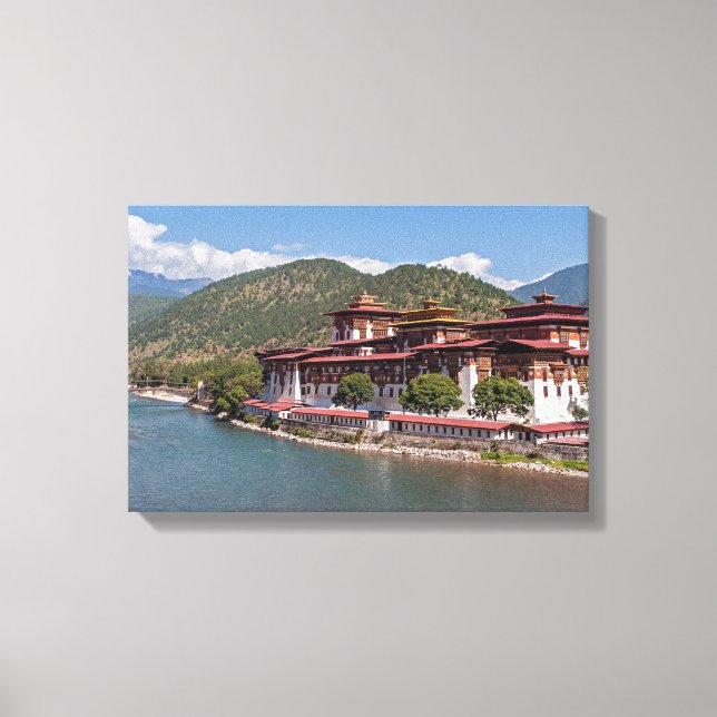Punakha Dzong - Bhutan Canvas Print (Front)