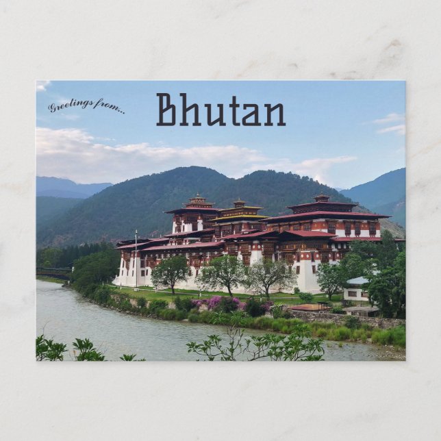 Punakha Dzong Bhutan Postcard (Front)
