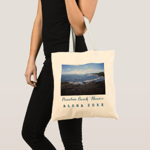 Punalu'u Beach Hawaii + Trip / Year Tote Bag