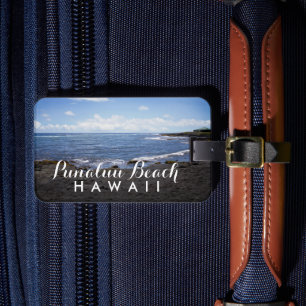 Punalu'u Black Sand Beach Hawaii Luggage Tag