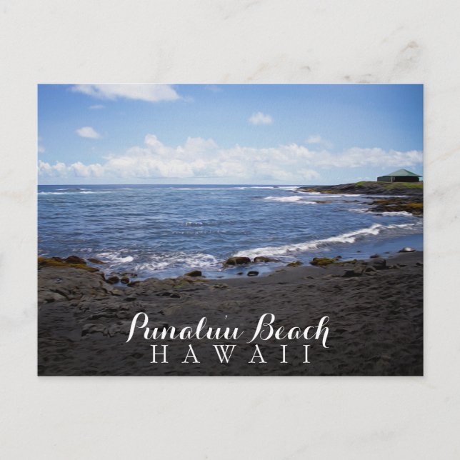 Punalu'u Black Sand Beach Hawaii Postcard (Front)