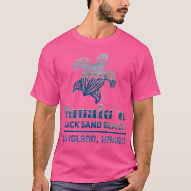 Punaluu Black Sand Beach Turtle T-Shirt (Front)