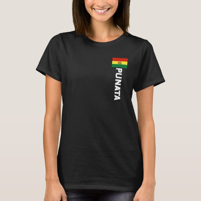 Punata Bolivia Flag Country Bolivian T-Shirt (Front)