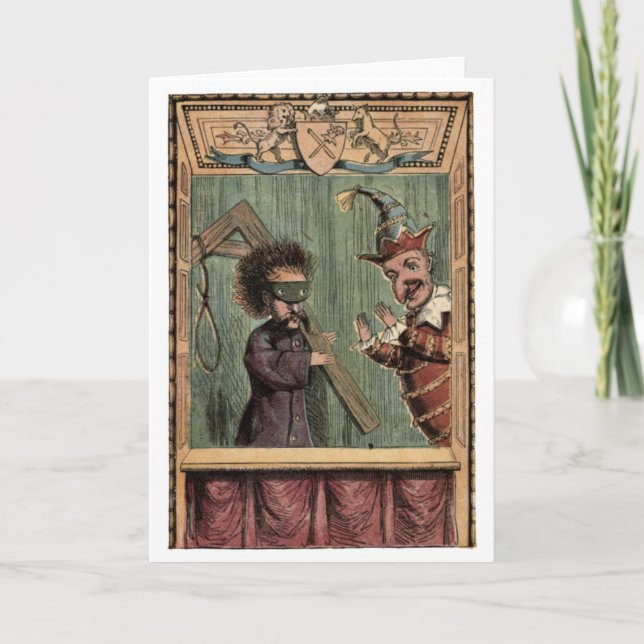 "Punch and the Hangman" Greeting Card (Front)