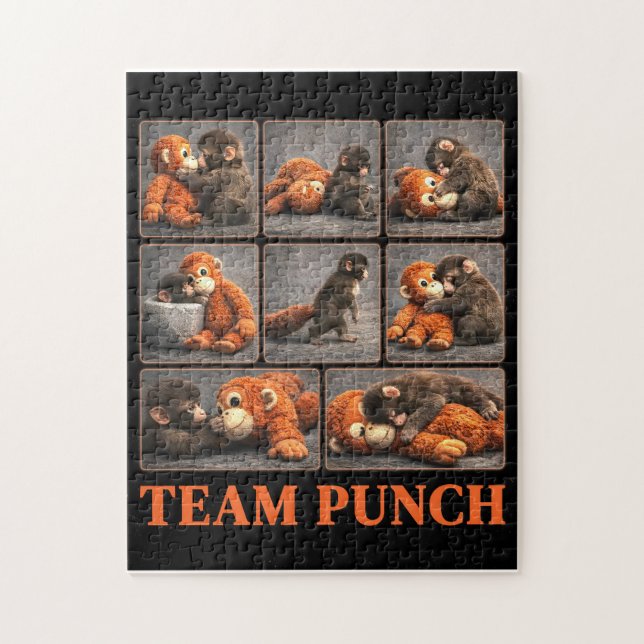 Punch Baby Monkey Jigsaw Puzzle (Vertical)