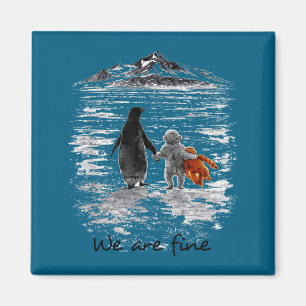 Punch baby monkey meets nihilist penguin e meme magnet