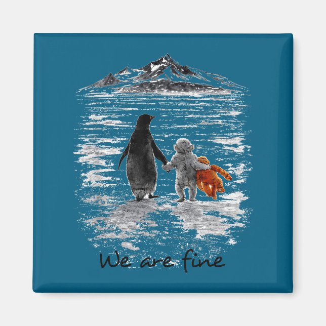 Punch baby monkey meets nihilist penguin e meme  magnet (Front)