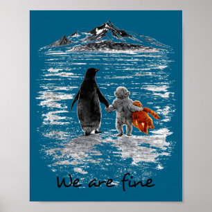 Punch baby monkey meets nihilist penguin e meme poster