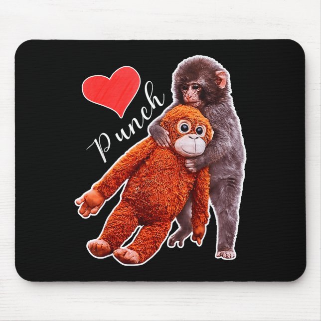 Punch baby monkey meme  mouse pad (Front)