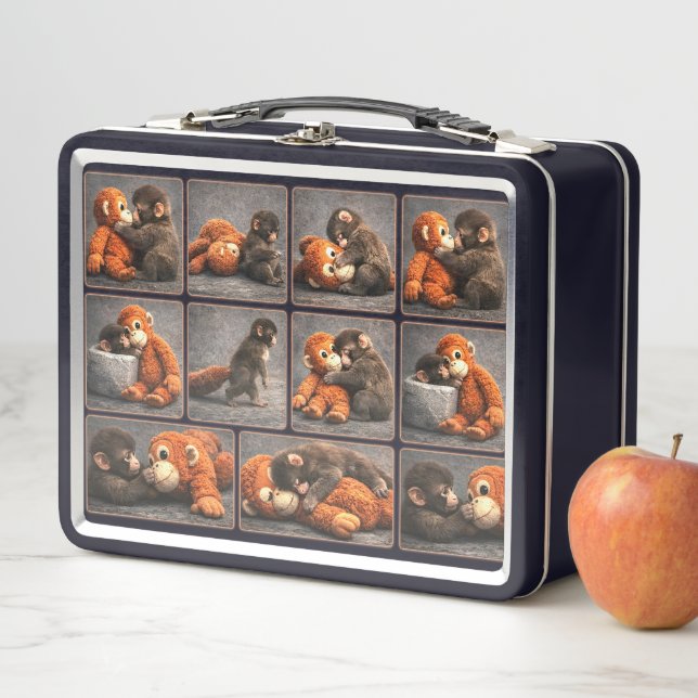 Punch Baby Monkey Metal Lunch Box (In Situ)