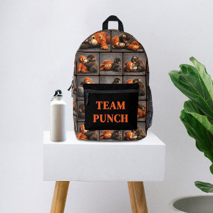 Punch Baby Monkey Printed Backpack