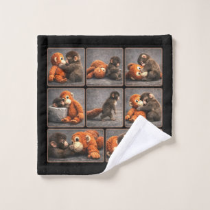 Punch Baby Monkey Wash Cloth