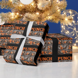 Punch Baby Monkey Wrapping Paper