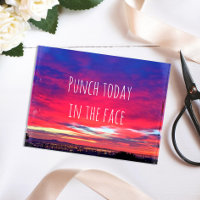 “Punch” inspiration hot pink & blue sunrise photo