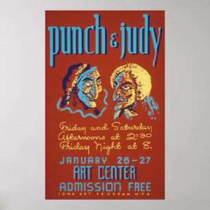 Punch & Judy Vintage Poster