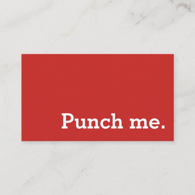 Punch Me Simple Dark Loyalty Coffee Punch-Card (Front)