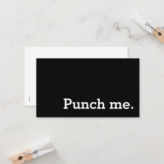 Punch Me Simple Dark Loyalty Coffee Punch-Card Card