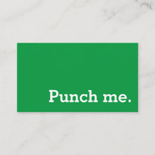 Punch Me Simple Dark Loyalty Coffee Punch-Card Card
