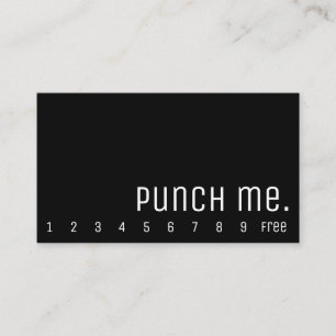 Punch Me Simple Dark Loyalty Coffee Unica Card