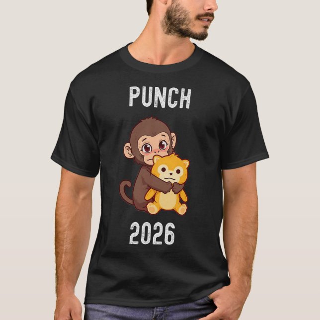 Punch Monkey 2026 Graphic T-Shirt (Front)