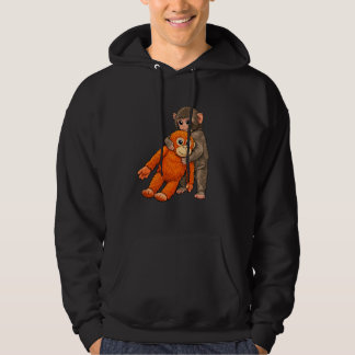 Punch Monkey and Stuffed Animal Punch Fan Viral Vi Hoodie