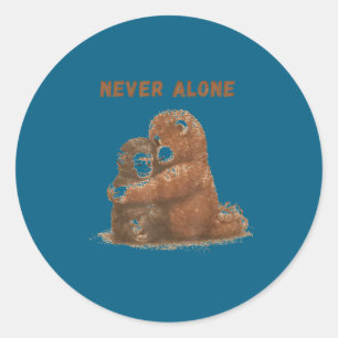 Punch monkey animal meme classic round sticker