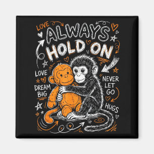 Punch monkey cute baby funny animal  magnet
