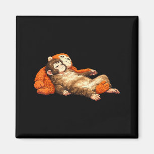 Punch monkey cute baby funny animal magnet