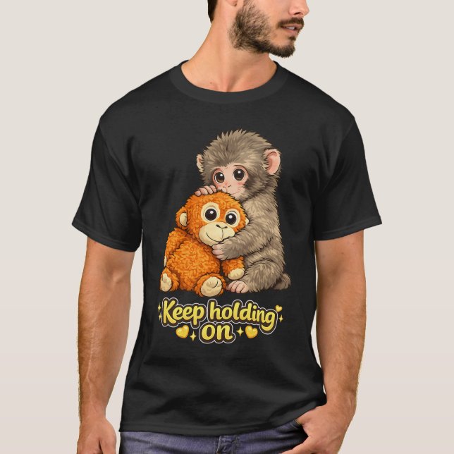 Punch Monkey Lover Humor Art T-Shirt (Front)