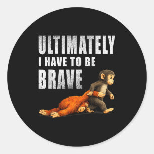 Punch monkey punch baby monkey lonely monkey classic round sticker