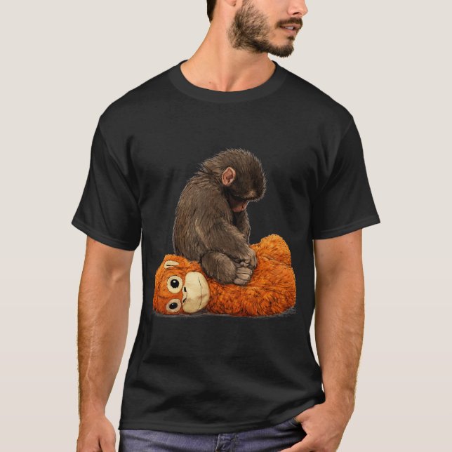 Punch Monkey Support Animal Graphic T-Shirt (Front)