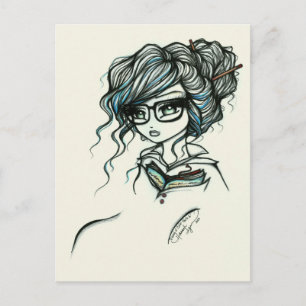 Punch of Colour Girls Book Fantasy Art Postcard