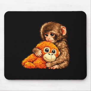 Punch team punch cute baby monkey  mouse pad