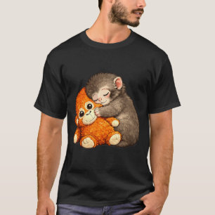 Punch the monkey cuddling stuffed animal meme T-Shirt
