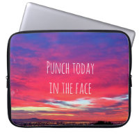 Punch Today In The Face Hot Pink Blue Sunset Photo