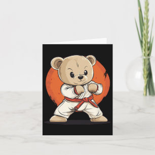 Punch Up Your Style With This Karate Bear Design Card