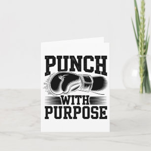 Punch With Purpose Boxer Sports Strength Gym Athle Card