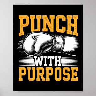 Punch With Purpose Boxer Sports Strength Gym Athle Poster